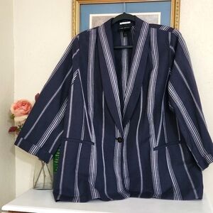 Linen Blend The Lane Bryant Blazer Size 18 Summer Office Collegiate lagenlook
